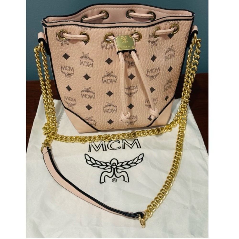 (NWOT) MCM Crossbody Bucket Purse - Pink - Picture 6 of 14